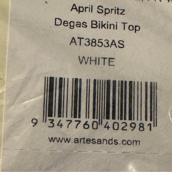 Artesands April Spritz White Degas Floral Bikini Top Various Sizes 10 16 D/DD - Picture 7 of 8